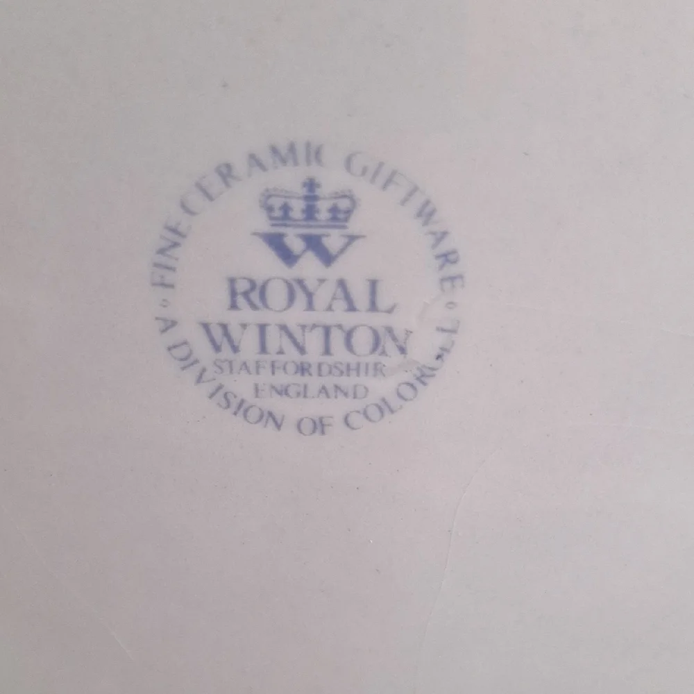 White Ceramic Tea Canister with Blue Musical Design